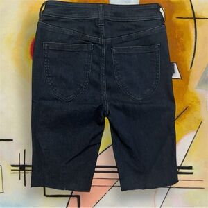 Free People Cobalt Blue Raw Hem High Rise Cutoff Stretch Denim Shorts S 25